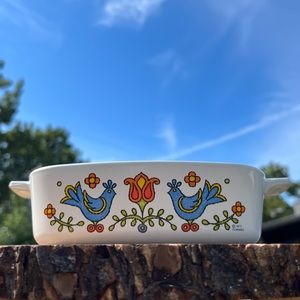 Vintage 1975 Corning Ware Country Festival Casserole Dish
